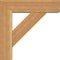 Ekena Millwork Traditional Block Rough Sawn Bracket w/ Offset Brace, Western Red Cedar, 6"W x 20"D x 20"H BKT0604X20X20TRA05RWR - alternate 3